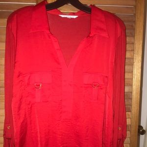 Ellen Tracy XL Silky 3/4 sleeve blouse